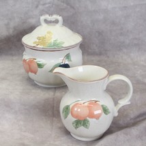 Mikasa Fruit Panorama Creamer + Sugar Bowl w/Lid - $29.39