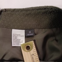 Tahari by Arthur S Levine Women's Back Zip & Slit A-Line Green Skirt Size 12 image 10