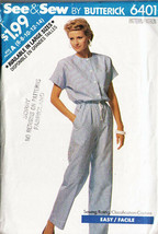 Vintage 1988 Misses&#39; JUMPSUIT Pattern 6401-b Sizes 6-8-10-12-14 - UNCUT - £9.44 GBP