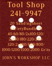 Tool Shop 2419947 - 17 Different Grits - 20 Sheet Variety Bundle III - $19.99