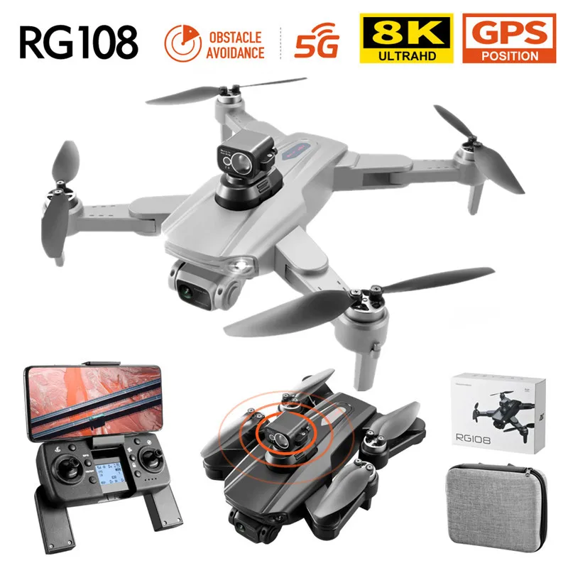 RG108 Max 5G Wifi Gps Drone 8K Professional Hd Dual Camera Aerial Pho - £126.85 GBP+