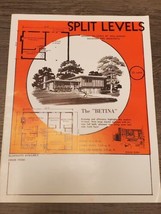 Vintage Mid Century Modern Home Plans Split Level Ranch Catalog  - $14.80