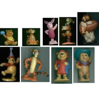 Disney WINNIE THE POOH cake toppers / PVC figures + cup - £10.16 GBP