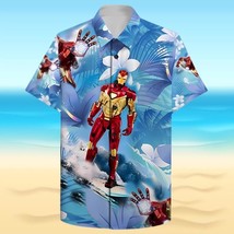 Iron Man Surfing Summer Vibe Amazing Hero Lovers HAWAIIAN Shirt - £8.20 GBP+