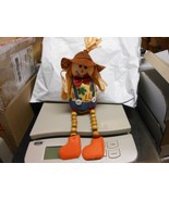Shelf Sitting Female Scarecrow Décor Plush With Wooden Legs 8&quot; H - $199.93 MXN