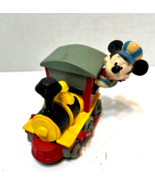 Vintage Disney Vinyl Toy Train With Mickey Mouse 3 x 3 inch Number 28 - £9.90 GBP