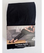 George Footless Tights Nylon/Spandex Legs Black 1 Pair Size 4 NEW - $18.04 CAD