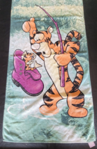 Disney Tigger Fishing Beach Bath Towel Winnie the Pooh Vintage - £15.65 GBP