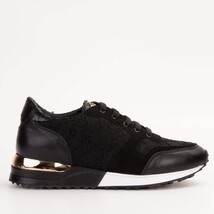 The Noir Black Leather Women Sneaker image 6