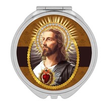 Jesus : Gift Compact Mirror Catholic Religious Prayer Religion Classic Faith - £10.38 GBP