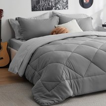 Full Size Comforter Sets - 7 Pieces Reversible Bed Sets In A Bag With Co... - £65.57 GBP