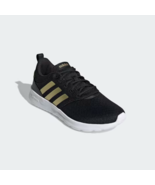 New Adidas Women&#39;s QT Racer 2.0 Black/Gold Athletic Lace-Up Shoes Size 8 - £23.96 GBP