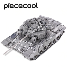 Piececool 3D Metal Puzzles T-90A Tank Teenage Toys Brain Teaser DIY Building - £22.25 GBP