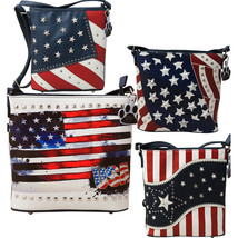 USA American Flag Purse Stars Stripes Concealed Carry Western Crossbody ... - £33.45 GBP