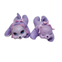 2 Puppy Surprise Replacement Babies Purple Pink White Stuffed Animal Plush Toy - £18.76 GBP