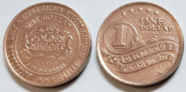 Golden Nugget Casino Laughlin, NV One Dollar Gaming Token, Vintage - £4.75 GBP