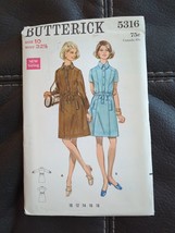 4942 BUTTERICK 1960&#39;s Misses ALine Shirtdress Sewing Pattern Size 10 UC FF - £18.60 GBP