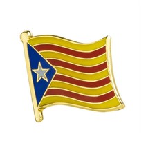 Catalonia Flag Lapel Pin 0.5&quot; Catalan Independence Catalunya Hat Tie Tack Bagde - £5.68 GBP+