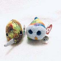Ty Beanie Babies-NORI the Narwhal &amp; MIMI The Owl- NEW - £8.38 GBP