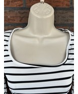 Black White Striped Bodysuit Small Shein Lune Square Neck One Piece Long... - £6.72 GBP