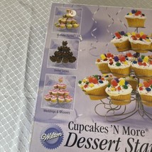WILTON CUPCAKES &#39;N MORE DESSERT METAL STAND HOLDS 23 - $9.88