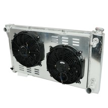  3 Row Aluminum Radiator with Shroud 12&quot; Fan Compatible with Chevy/GMC - £156.44 GBP