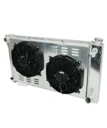  3 Row Aluminum Radiator with Shroud 12&quot; Fan Compatible with Chevy/GMC - £158.48 GBP
