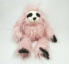 18&quot; Big 2019 Animal Adventure Target Baby Pink Fuzzy Sloth Stuffed Plush Toy - £29.30 GBP