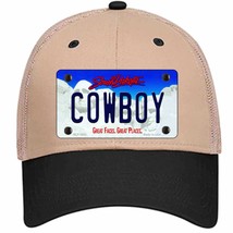 Cowboy South Dakota Novelty Khaki Mesh License Plate Hat - £23.17 GBP