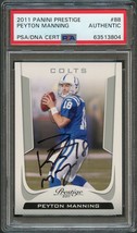 2011 Panini Prestige #88 Peyton Manning Signed Card PSA Slabbed Colts - $299.99