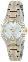 Pulsar PXT798 Women's MOP Diamond Dial Two tone Stainless Steel Dress Watch - $55.00