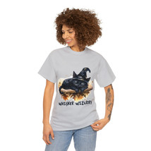 halloween black cat sleeping t shirt men and women Unisex Heavy Cotton Tee - £12.63 GBP+