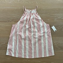 Joie Womens Larkyn Striped Cotton Sleeveless Blouse Top Porcelain Small NWT - $24.99