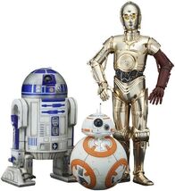 Kotobukiya ARTFX+ Star Wars C-3PO R2-D2 BB-8 Model Kit Force Awakens Set - $79.15