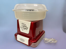 Nostalgia Electrics Hard Candy Cotton Candy Machine Red White - $74.98