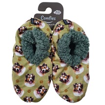 Australian Shepherd Dog Slippers Comfies Unisex Soft Lined Animal Print ... - $18.80
