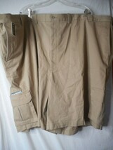 NWT Big &amp; Tall Men&#39;s Haggar Size 60 Cargo Shorts Expandable Waist Flat f... - $69.98