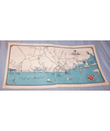 Used Gulf Oil Corp. Fishgide Map-Freeport, TX-20 by 11 inches - £3.53 GBP