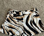 Ann Taylor Loft Animal Print Shorts Size 0 Brown Black White Dressy Flat... - $9.49