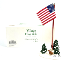 Vintage Dept 56 Village Flag Pole 51172 Accessories American Trees Bunny - £9.55 GBP
