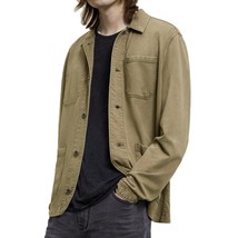 John Varvatos Star USA Men's Long Sleeve Cedric 4 Pocket Shirt Jacket Twig Green - £108.04 GBP