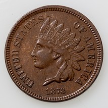 1873 1C Open 3 Indian Cent in Extra Fine XF Condition Brown Color, Stron... - $197.99
