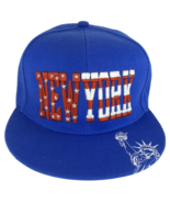 New York City Statue of Liberty Patriotic Snapback Baseball Cap (Royal) - £14.34 GBP
