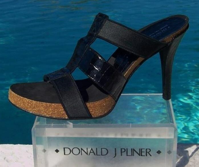Donald Pliner Kogi Gator Suede Leather Shoe New Elastic Sandal Cork $285 NIB