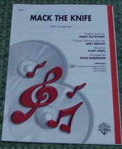 Mack The Knife, Marc Blitzstein, Kurt Weill, 1999 Old Sheet Music - Classic - £4.72 GBP