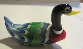 Vintage  Art Glass  Duck Figurine  Murano ? - $52.25