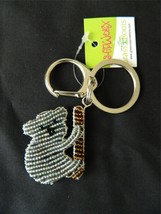 Koala Bear Glass Beads Beaded Wire Hand Crafted Beadworx Keychain Key Ri... - $9.85