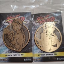 Street Fighter Chun-Li &amp; Cammy Limited Edition Enamel Pins Set Of 2 - £23.19 GBP