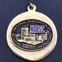 NABC National Association Of Building Contractors Pendant Charm Gold Tone Enamel - £7.85 GBP