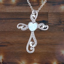 Cross Necklace For Women Sterling Silver Necklace Jesus Cross - $98.00